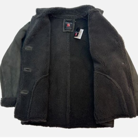 Chas Mackenzie Women's Shearling Coat Made in England Sheepskin Jacket Size L - Picture 3 of 16